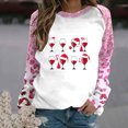 thumbnail image 1 of TIMIFIS Chandails de Noël pour Femmes 2024 Hiver Manches Longues Col Rond Imprimé Verre de Vin Chapeau du Père Noël Chandails à Enfiler Hauts Cadeaux pour Femmes pour Noël, 1 of 4