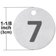 thumbnail image 3 of Aspire 25 PACK Numbered Key Chains, Stainless Steel Number ID Tags with Ring 1 to 25, 3 of 5