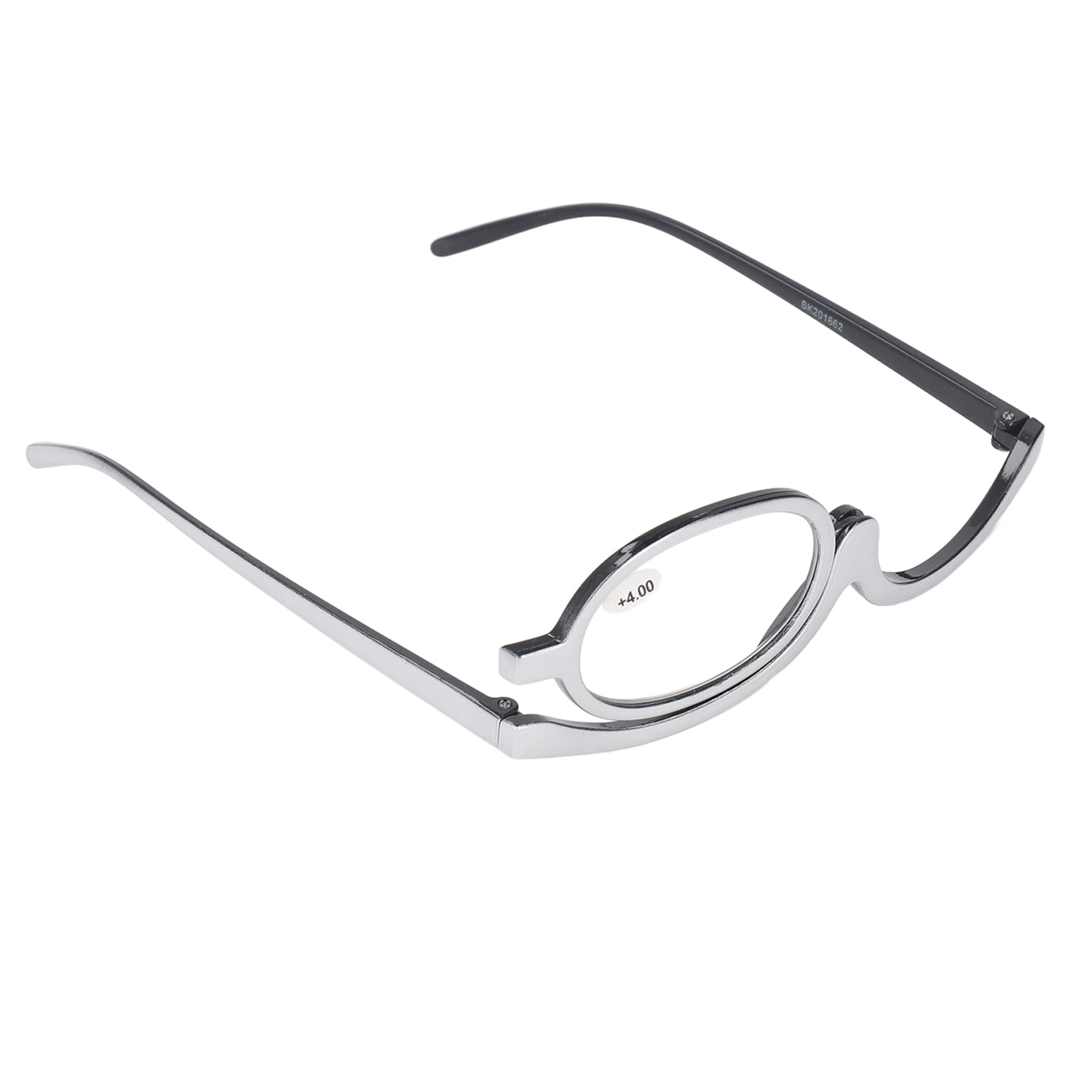 Magnifying Makeup Glasses, Makeup Reading Glasses Comfortable Wear Single Flip Up Lens  For Makeup +4.00