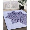 thumbnail image 3 of Ahgly Company Machine Washable Indoor Rectangle Transitional Periwinkle Purple Area Rugs, 8' x 12', 3 of 7