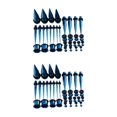 thumbnail image 4 of Transemion 36 Pieces Ear Gauges Stretching Kit Expanders 14G-00G Plugs Dark Blue 36 Pcs 2Set, 4 of 6