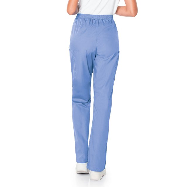 ScrubZone Women's Full Elastic Waist Cargo Scrub Pant