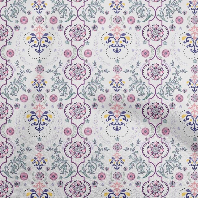 oneOone Georgette Viscose Navy Blue Fabric Block Sewing Craft Projects Fabric Prints By Yard 42 Inch Wide
