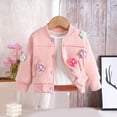 thumbnail image 1 of LOVZFMLL Vestes pour Filles Printemps Fillette Mignonne Fleur Brodée Manches Longues Col Rond 9-12 Mois, 1 of 7