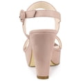thumbnail image 3 of BLISSFUL STEP Women's Slingback Platform Chunky Heeled Sandals, 3 of 6