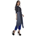 thumbnail image 3 of Moomaya Asymmetric Kurti With Pant Indian Tunic Tops Printed Kurti Set For Women, 3 of 6