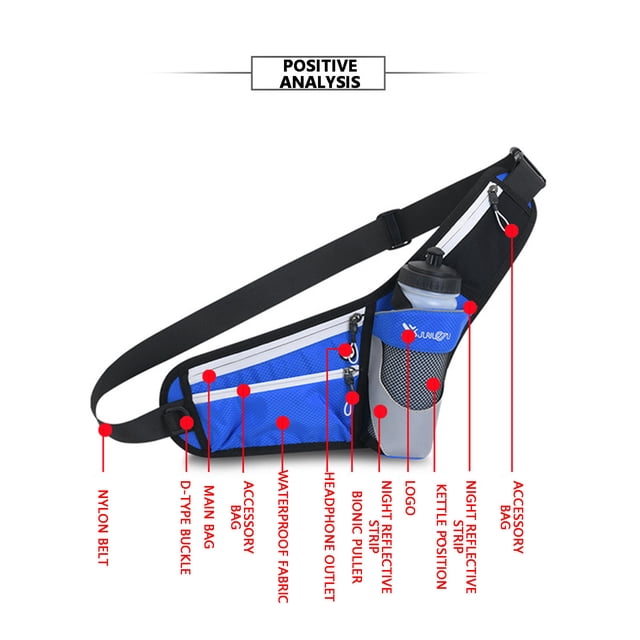 Multifunctional Outdoor Water Bottle Waist Bag Satchel
