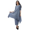 thumbnail image 1 of Moomaya Kurti Asymétrique avec Ensemble Pantalon Femmes Chanderi Imprimé Tenue de Fête Vêtements, 1 of 6