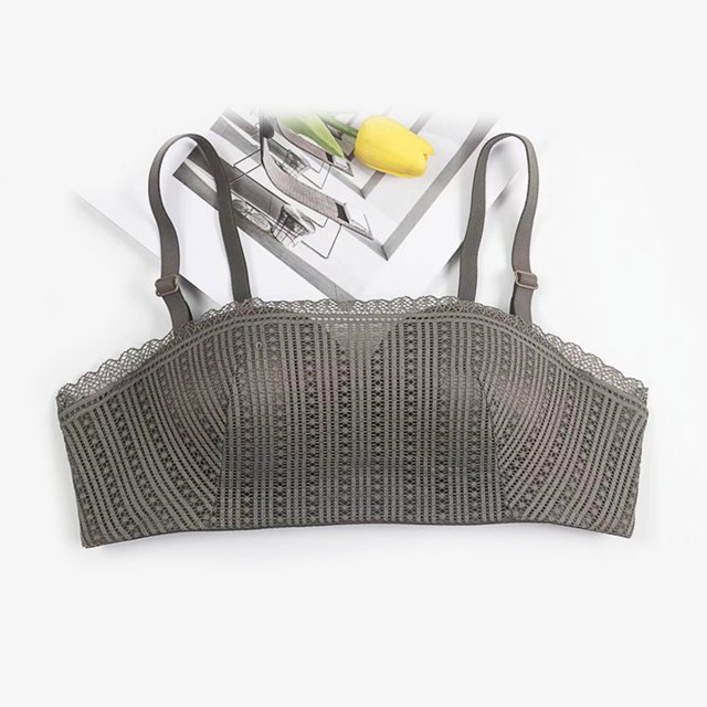Daisyyozoid Wholesale Womens Sports Bra Style Slip Invisible Off Shoulder Lace Strapless Underwear Mesh Detachable Shoulder Straps