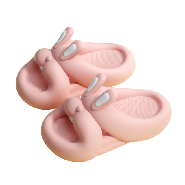 Birdeem Toddler Slippers Baby Girls Cute Cartoon Rabbit Eva Soft Non-Slip Thick Bottom Outdoor Slippers
