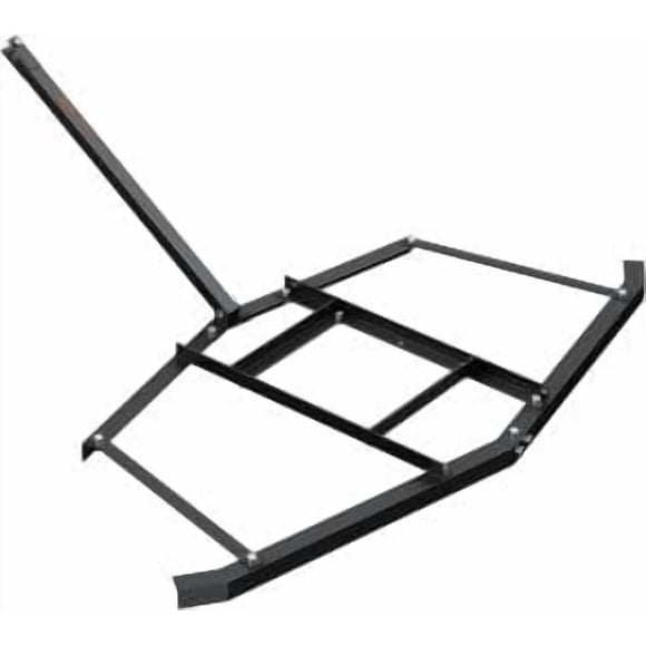 Niveleuse de 66 à 74 Pouces à Remorquer derrière l'Entrée, Herse de Traction en Acier Robuste avec Attelage à Goupille et Supports de Poids pour VTT, UTV, Tracteur, Nivellement du Sol