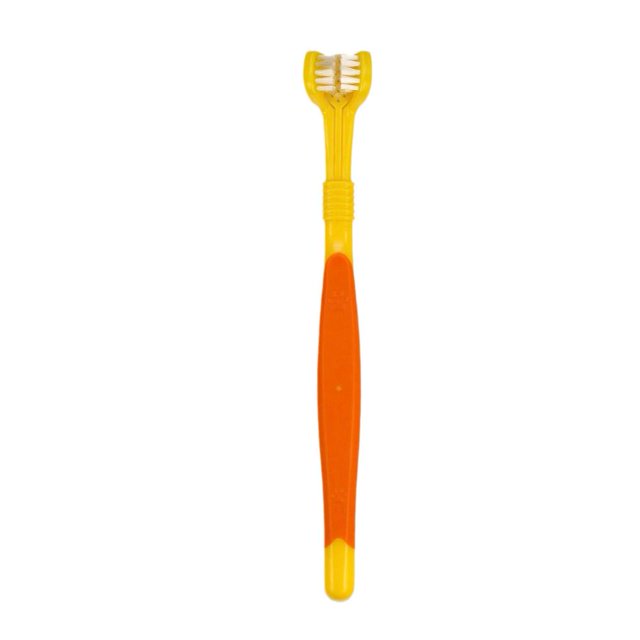 CUITING Pet Silicone Finger Toothbrush Dog Three-head Toothbrush~ New