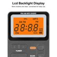 thumbnail image 3 of EIGTHTAIL Personal AM/F_M Pocket Radio   Portable Mini Digital Tuning Stereo Walkman Radio with Rechargeable Battery  Earphone  Lock Screen  Preset for Walking Jogging Traveling Camping, 3 of 9
