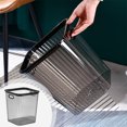 thumbnail image 1 of Chmadoxn Garbage Can, Trash Can Transparent Trash Can Household Modern Living Room Restroom Pressure Ring With Handle Sanitary Bin Plastic garbage bin, 1 of 8