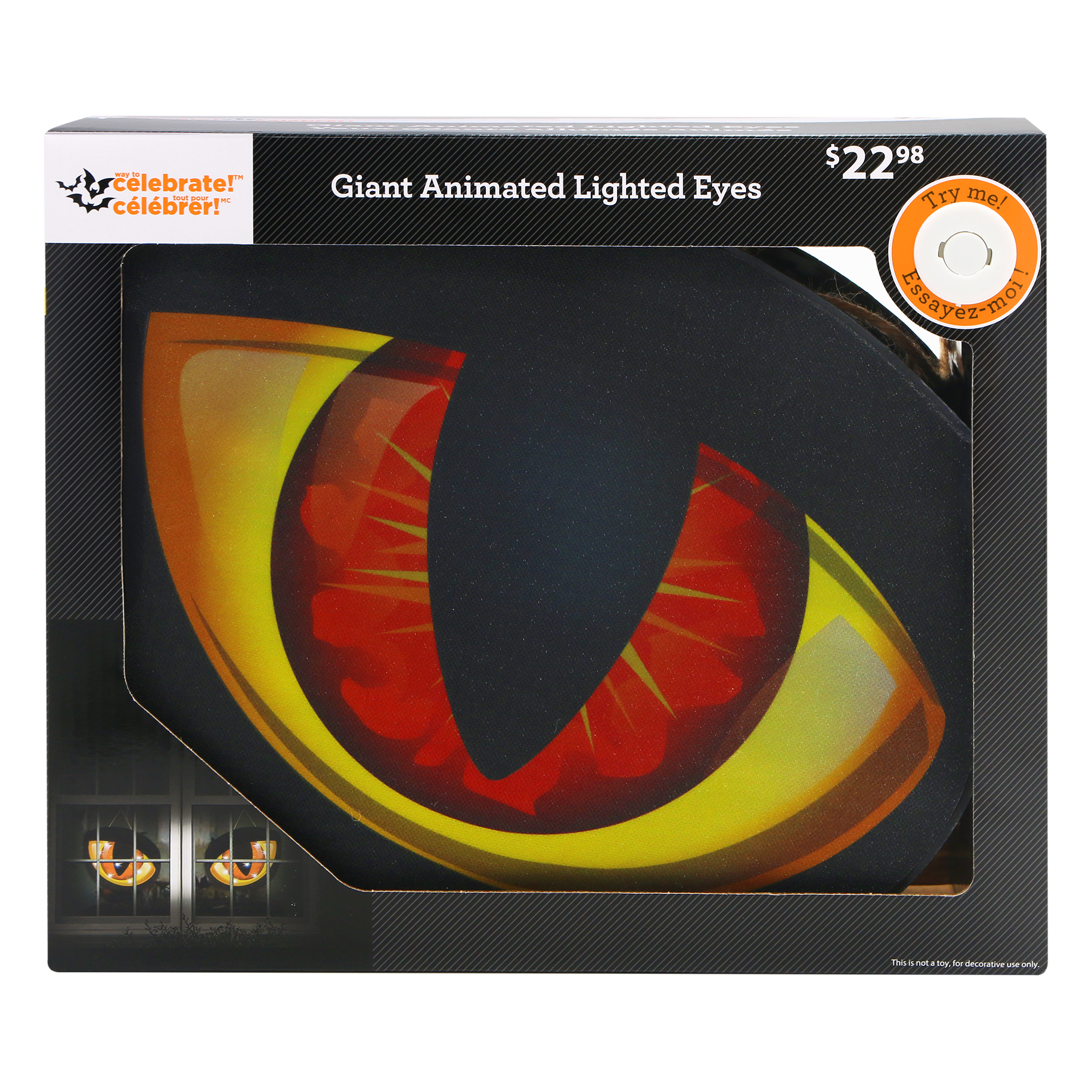 Way To Celebrate Giant Animate Lt black Eye