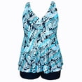 thumbnail image 1 of HAWEE Womens Plus Size Tankini Swimsuits with Shorts Two Piece Bathing Suit Floral Printed Swimwear, 1 of 4