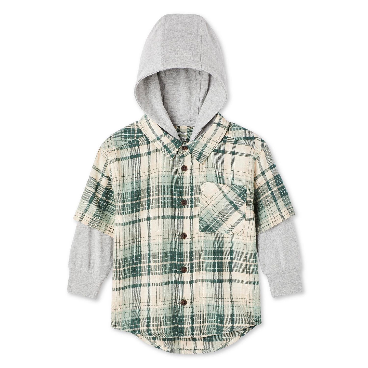 Chandail trompe-l’œil en flanelle George pour petits garçons