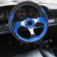 thumbnail image 3 of Universal 13in Racing Style PU Aluminum Comfortable Grip 6 Hole Car Steering Wheel with Horn Button Ideal for Racing Enthusiasts, 3 of 7