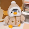 thumbnail image 2 of Brown Penguin Plush Toy Soft Material Comforting Gift For Children Indoor Decor Safe Design Cuddly Feel Portable Size Detailed Features, 2 of 7