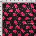 thumbnail image 4 of oneOone Georgette Viscose Magenta Fabric Cherry Fabric For Sewing Printed Craft Fabric By The Yard 42 Inch Wide, 4 of 4