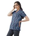 thumbnail image 3 of Moomaya Chemise Tunique Style Enveloppant pour Femmes en Coton Décontracté Col Classique Boutonné, 3 of 6