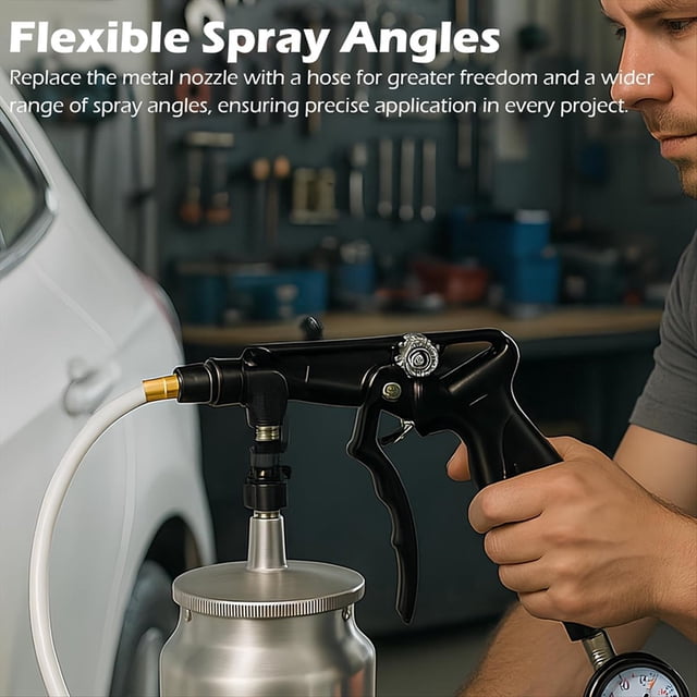 Undercoating - with 100ml Suction Feed Cup, Undercoat Air- Paint- Kit W/ 360° & Straight -Hoses