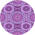 thumbnail image 1 of Ahgly Company Machine Washable Indoor Round Transitional Dark Orchid Purple Area Rugs, 7' Round, 1 of 7