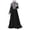 Black, variant on Baberdicy Plus Size Dresses Women Muslim Dress Kaftan Arab Jilbab Abaya Islamic Lace Stitching Maxi Dress Long Dress Blue, Size:S-5Xl