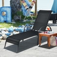 thumbnail image 4 of Goplus Chaise Longue de Patio Extérieure Pliable Fauteuil Inclinable avec Dossier Réglable Noir, 4 of 10