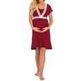 thumbnail image 4 of Dvkptbk Chemise de Nuit d'Allaitement pour Femmes Robe de Maternité Vêtements de Nuit d'Allaitement Vêtements de Maternité pour Femmes Enceintes Chemise de Nuit d'Allaitement Robe Décontractée Pyjama - Soldes d'Été Liquidation, 4 of 7