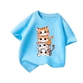 thumbnail image 3 of Carry Camisole Fille Haut à Volants Enfant Filles Mignon Graphique Col Rond Manches Courtes Tee Été Décontracté T-Shirt, 3 of 5