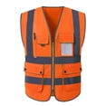 thumbnail image 1 of Polyester Safety Vest for Outdoor Adventures, Breathable Lightweight Uniform with Multi-Pockets and Zipper Closure, Reflective Strips for High Visibility, Suitable for Various Activities, 1 of 5