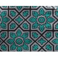 thumbnail image 4 of oneOone Georgette Viscose Turquoise Blue Fabric Geometric & Floral Block Sewing Material Print Fabric By The Yard 42 Inch Wide, 4 of 4