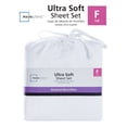 thumbnail image 3 of Mainstays Washed Ultra Soft Microfiber Bed Sheet Set, Full, Arctic White, 4 Piece, 3 of 12