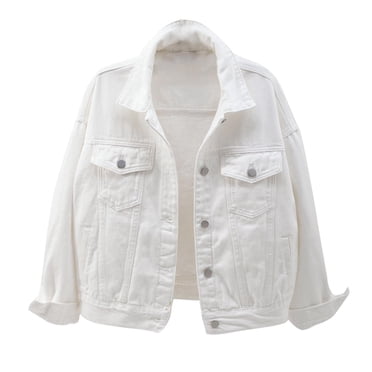 Pompotops Veste en Denim Unie à Manches Longues pour Femmes, Printemps et Chaude, Liquidation