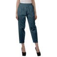 thumbnail image 1 of Moomaya Solid Color Elastic Waist Pants Cotton Narrow Fit Straight Women Pants For Kurti, 1 of 6