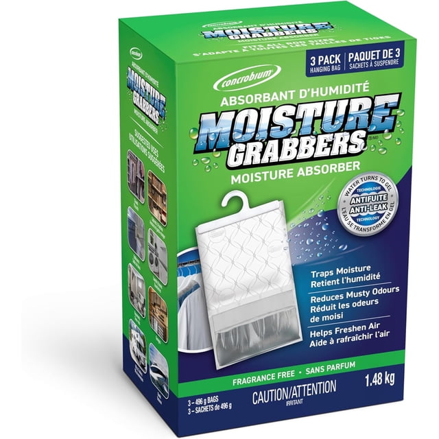 Rust-Oleum Concrobium Moisture Grabber Hanging Bag (3-pack), Dehumidifier Accessories