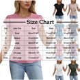 thumbnail image 3 of Zpanxa Women's Chiffon Blouse with Flutter Ruffle Sleeves and Fitted Waist, Solid Color Top, 3 of 4