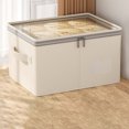 thumbnail image 4 of PUREKKI Visible Double Zipper Clothing Storage Box Household Thickening Storage Bag Wardrobe Large Storage Box, 4 of 6