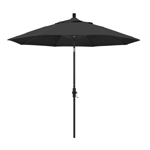 California Umbrella Parasol de Patio de 9 Pieds Noir