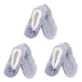 thumbnail image 1 of CHOK Adult Super Soft Warm Cozy Fuzzy Soft Touch Slippers Non-Slip Lined Socks  Assortment B  Medium 3 Pairs, 1 of 4