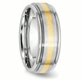 thumbnail image 4 of Cobalt 14k Gold Inlay Satin and Polished 8mm Band Ring 13 Size, 4 of 6