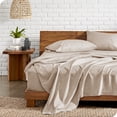 thumbnail image 2 of Bare Home Premium 1800 Collection 4-Piece Bed Sheet Set, Full, Heathered Pebble, 2 of 7