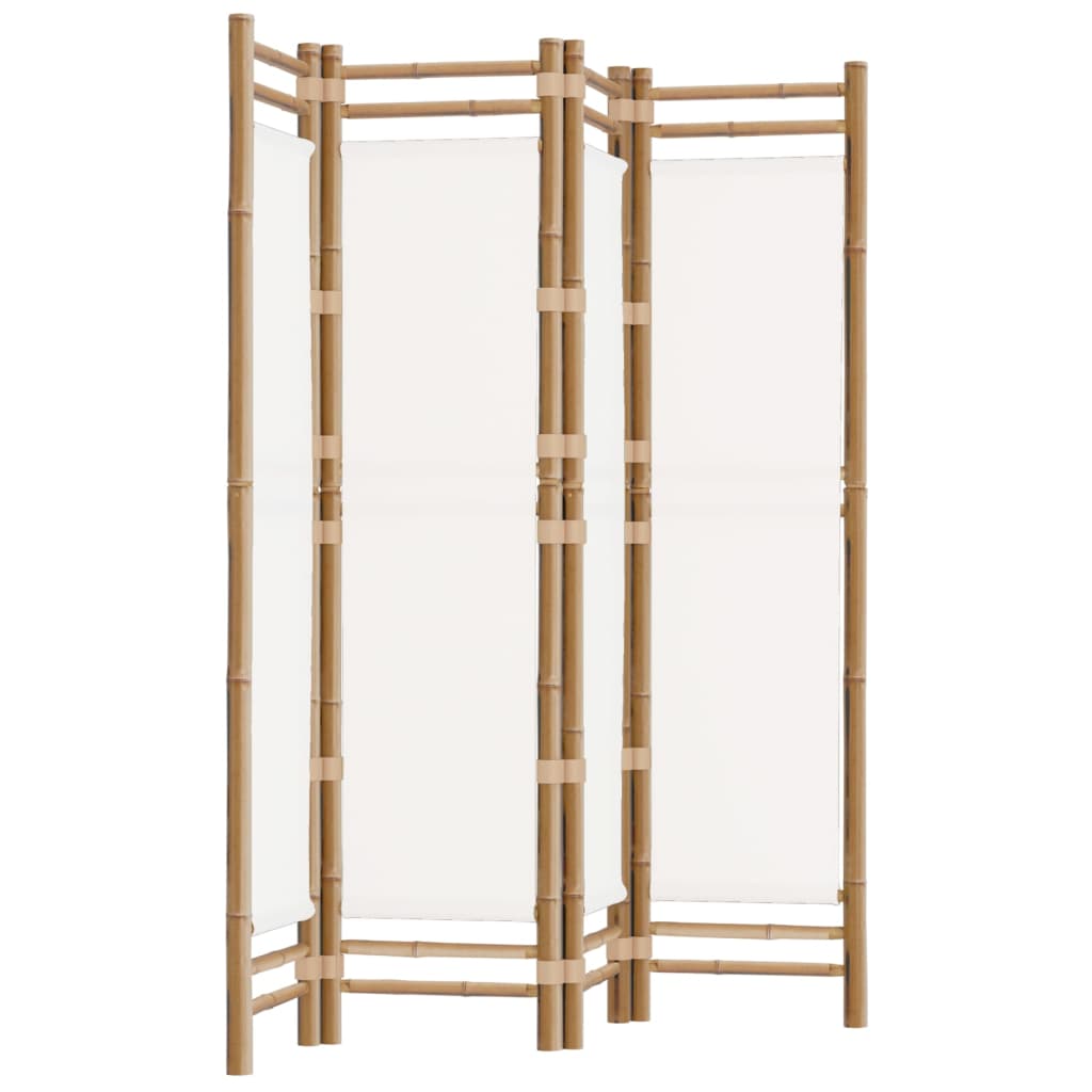 vidaXL Paravent Pliable 6 Panneaux Paravent Bambou et Toile