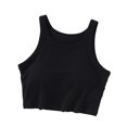 thumbnail image 1 of Timegard Camisoles pour Femmes Côtelées d'Été à Col Rond Sans Manches Confortables Courtes avec Soutien-Gorge Intégré, 1 of 6