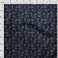 thumbnail image 4 of oneOone Velvet Medium Blue Fabric Floral Sewing Material Print Fabric By The Yard 58 Inch Wide, 4 of 5