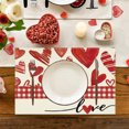 thumbnail image 4 of Wooowa Valentine's Day Printed Placemat 11.8x17.7 Inches - Heat-Resistant Table Decor for Kitchen, Home & Holiday Parties, 4 of 6