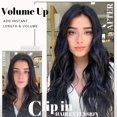 thumbnail image 5 of Clip in Synthetic Hair Extensions Long Thick Wavy Hairpieces Natural Black Fiber Hair Extensions 20 Inches, 5 of 5