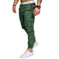 thumbnail image 2 of Innerwin Bottoms Elastic Waist Mens Trousers Sport With Multi-pockets Plain Pants Navy Blue L, 2 of 6