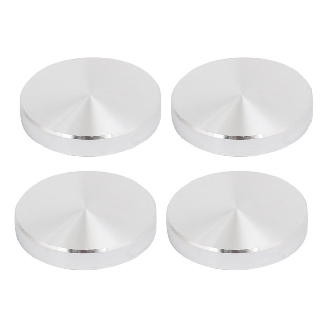Unique Bargains 4pcs 60mm Dia 10mm Thickness M10 Thread Aluminum Disc Hardware for Glass Table